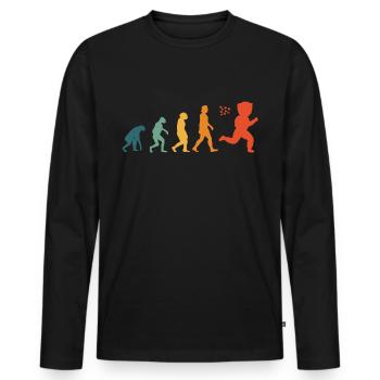 Beekeeper Evolution Retro Bee Beekeeper - Men's Premium Organic Long Sleeve Shirt - black - Front - Nico (187cm)