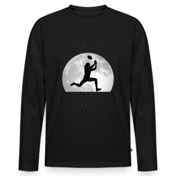 Footballer Mond American Football Quarterback - Men's Premium Organic Long Sleeve Shirt - black - Front - Nico (187cm)