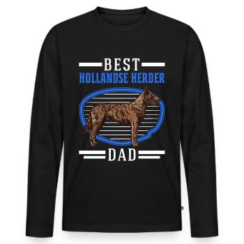 Best Hollandse Herder Dad Holland Schäferhund - Männer Premium Bio Langarmshirt - Schwarz - Vorne - Nico (187cm)