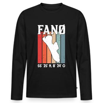 Fanö Coordonnées Danemark Vacances Fanø - T-shirt manches longues Premium bio Homme - noir - Devant - Nico (187cm)
