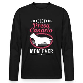 Best Presa Canario Mom Ever Dogo - Men's Premium Organic Long Sleeve Shirt - black - Front - Nico (187cm)