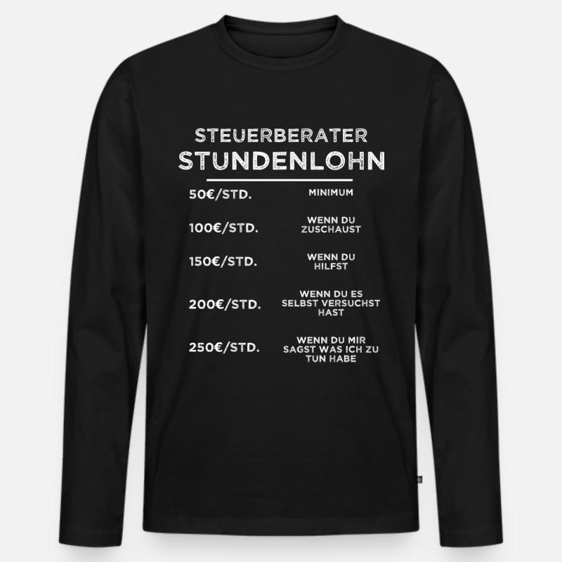 Steuerberater - Männer Premium Bio Langarmshirt - Schwarz