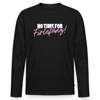 Keine zeit für firlefanz überflüssiges unsinniges - Männer Premium Bio Langarmshirt - Schwarz - Vorne - Nico (187cm)