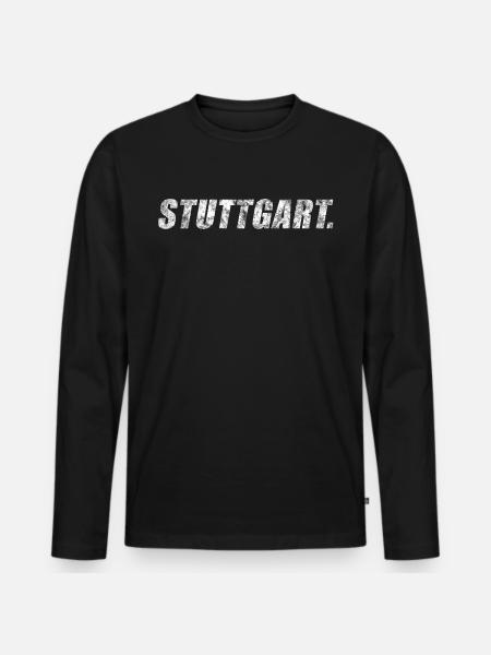 Stuttgart - Men's Premium Organic Long Sleeve Shirt - black