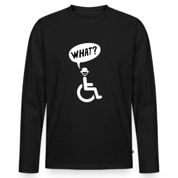 Quel fauteuil roulant ? - T-shirt manches longues Premium bio Homme - noir - Devant - Nico (187cm)