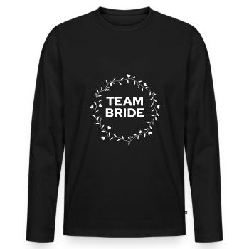 team bride - Männer Premium Bio Langarmshirt - Schwarz - Vorne - Nico (187cm)