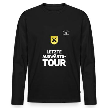 trikot junggesellenabschied bräutigam - Männer Premium Bio Langarmshirt - Schwarz - Vorne - Nico (187cm)