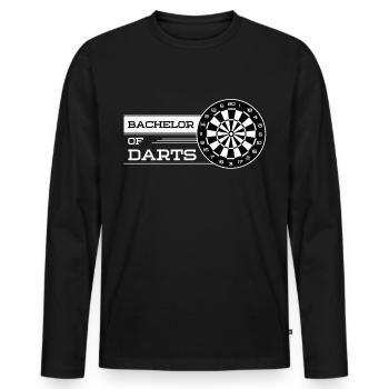 Baccalauréat en fléchettes cadeau de joueur de fléchettes - T-shirt manches longues Premium bio Homme - noir - Devant - Nico (187cm)