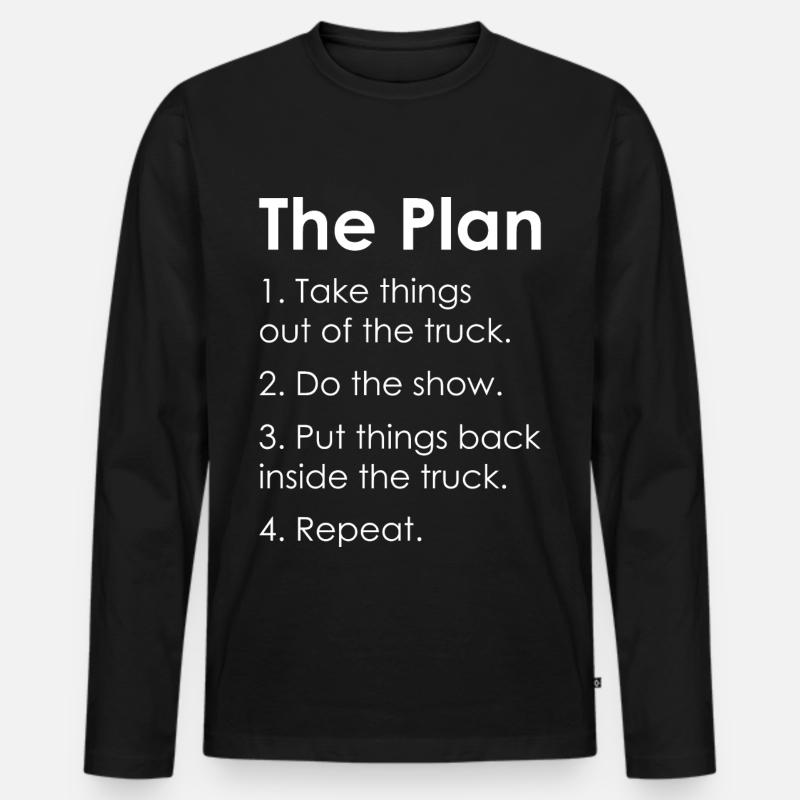 STAGEHAND CREW PLAN Lichttechniker Geschenk Männer Premium Bio Langarmshirt