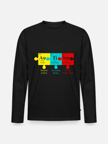 AUTISME SPRUCH World Autisme Day Gave - Premium økologisk langærmet T-shirt til mænd - sort