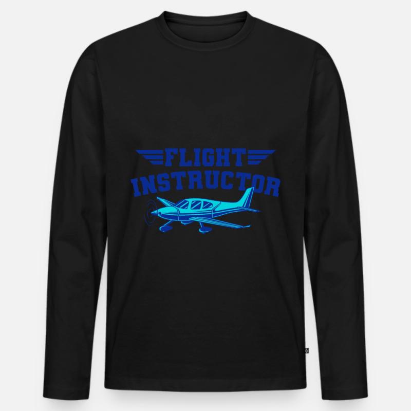 Flight Instructor Flight Instructor Pilot Instructor Men's Premium Organic Long Sleeve Shirt