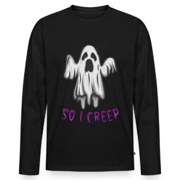 Si I Creep Halloween 2021 Rapide - T-shirt manches longues Premium bio Homme - noir - Devant - Nico (187cm)
