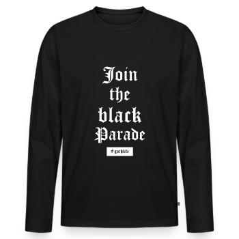 Gothic Lover Join The Black Parade #gothlife - Men's Premium Organic Long Sleeve Shirt - black - Front - Nico (187cm)