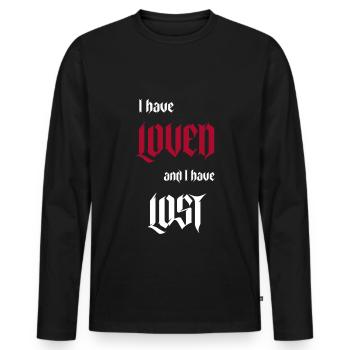 Gothic Lover I loved and I have - Men's Premium Organic Long Sleeve Shirt - black - Front - Nico (187cm)