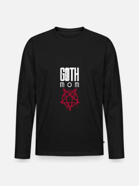 Goth Mom Gothic Mama Mother - Men's Premium Organic Long Sleeve Shirt - black