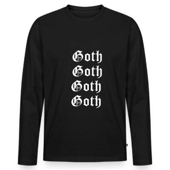 Goth Goth Gothique Gothique - T-shirt manches longues Premium bio Homme - noir - Devant - Nico (187cm)