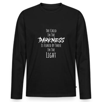 Goth Gothic Das Kind In Der Dunkelheit Wird Von - Männer Premium Bio Langarmshirt - Schwarz - Vorne - Nico (187cm)