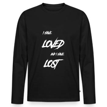 Goth Gothic I loved and I lost - Men's Premium Organic Long Sleeve Shirt - black - Front - Nico (187cm)