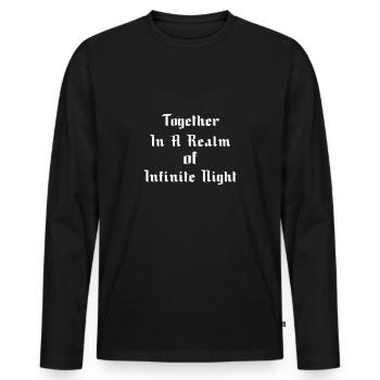 Gothic Goth Togehter in a realm of - Men's Premium Organic Long Sleeve Shirt - black - Front - Nico (187cm)