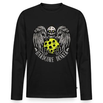 Dinker hardcore - T-shirt manches longues Premium bio Homme - noir - Devant - Nico (187cm)
