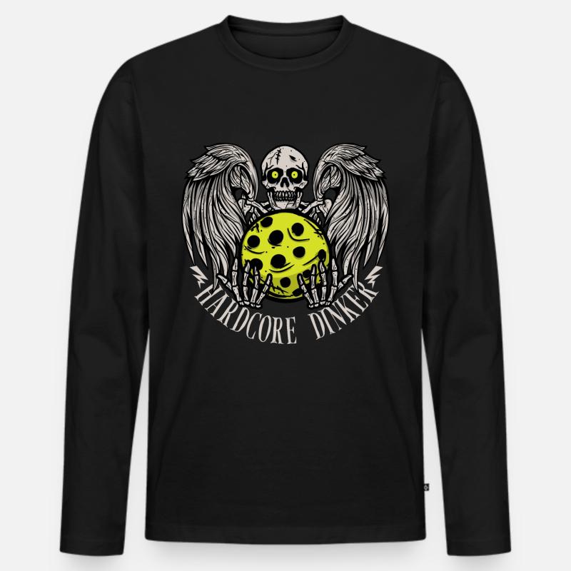 Hardcore dinker - Männer Premium Bio Langarmshirt - Schwarz