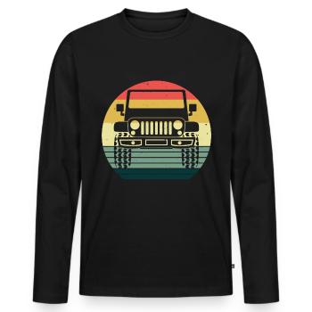 Off-road vehicle offroad 4wd 4x4 4wheeler gift AWD - Men's Premium Organic Long Sleeve Shirt - black - Front - Nico (187cm)