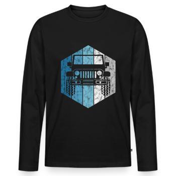 AWD off-road vehicle offroad 4wd 4x4 4wheeler gift - Men's Premium Organic Long Sleeve Shirt - black - Front - Nico (187cm)