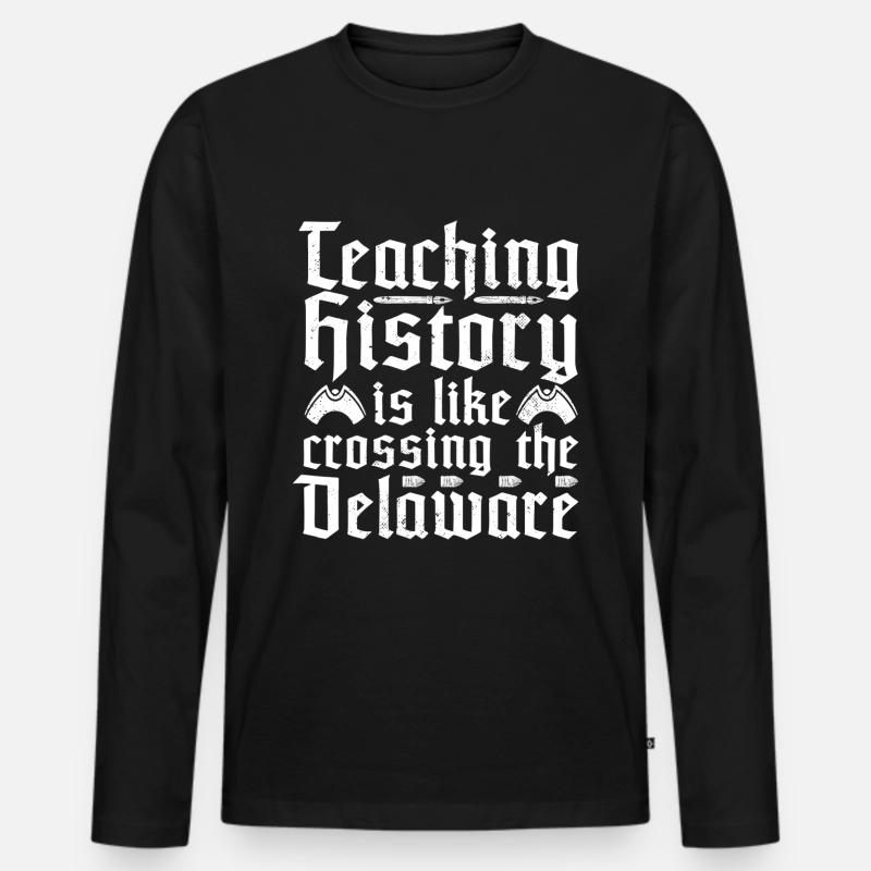 Historiker - Männer Premium Bio Langarmshirt - Schwarz