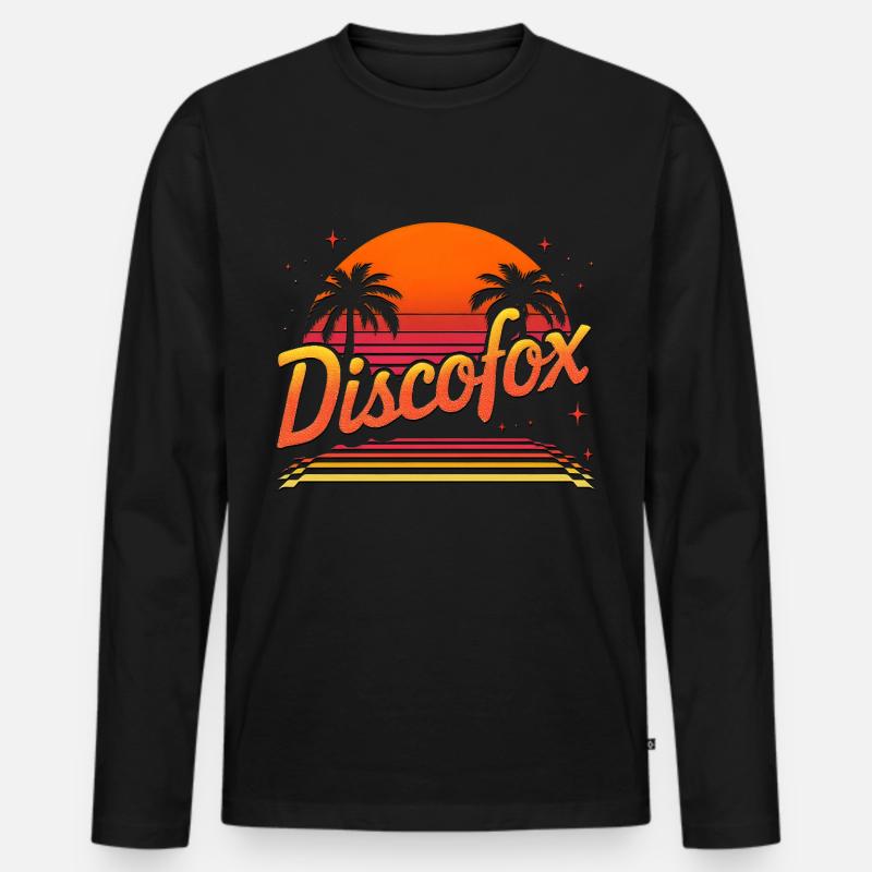 Discofox - Männer Premium Bio Langarmshirt - Schwarz
