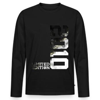 ÉDITION LIMITÉE 2010 COOL 16E ANNIVERSAIRE - T-shirt manches longues Premium bio Homme - noir - Devant - Nico (187cm)