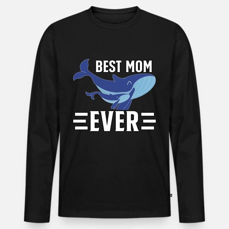 Die beste Mutter aller Zeiten - Männer Premium Bio Langarmshirt - Schwarz