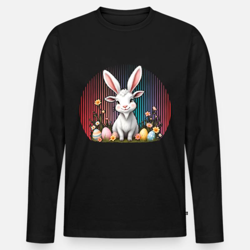 Ostern - Männer Premium Bio Langarmshirt - Schwarz