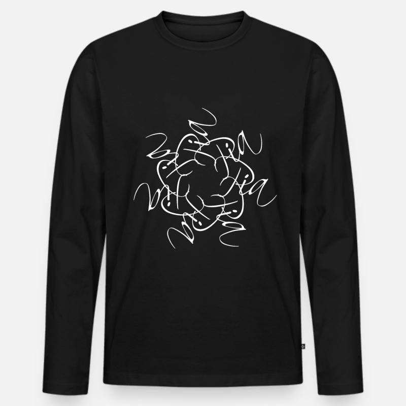 Pia Name Namensmandala - Männer Premium Bio Langarmshirt - Schwarz