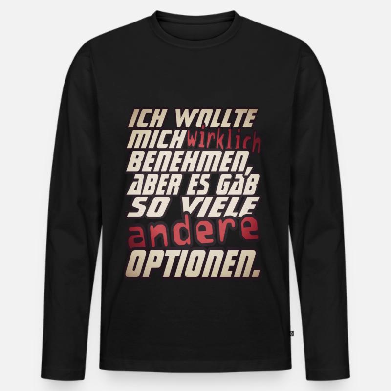 Andere Optionen - Männer Premium Bio Langarmshirt - Schwarz