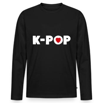 K-Pop Korean Pop Music Lover - Männer Premium Bio Langarmshirt - Schwarz - Vorne - Nico (187cm)