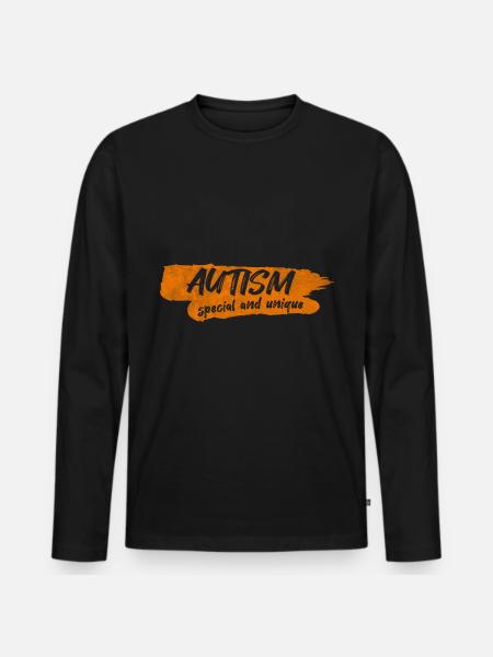 Autisme - T-shirt manches longues Premium bio Homme - noir
