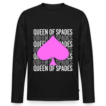 Spades, playing card, card game of spades - Men's Premium Organic Long Sleeve Shirt - black - Front - Nico (187cm)