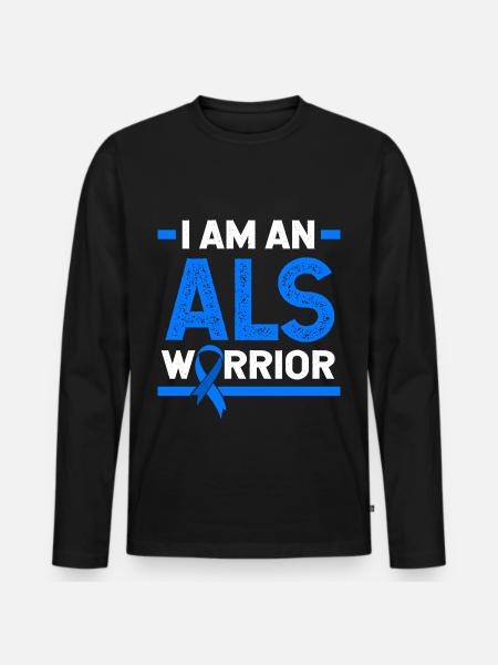 ALS nerve disease - Men's Premium Organic Long Sleeve Shirt - black