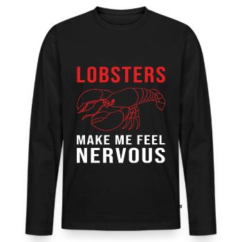 Lobster Seafood Lobster Spiny Lobster - Men's Premium Organic Long Sleeve Shirt - black - Front - Nico (187cm)