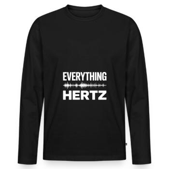 Everything Hertz Audio Engineer - Männer Premium Bio Langarmshirt - Schwarz - Vorne - Nico (187cm)