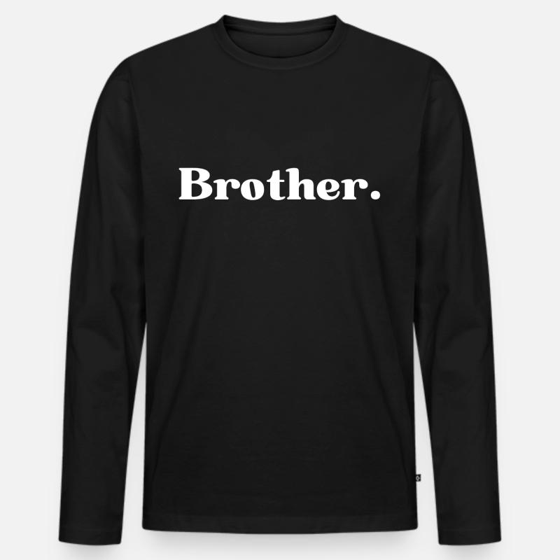 BRUDER - Männer Premium Bio Langarmshirt - Schwarz