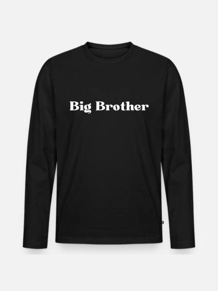 BIG BRO. BIG BROTHER - Men's Premium Organic Long Sleeve Shirt - black