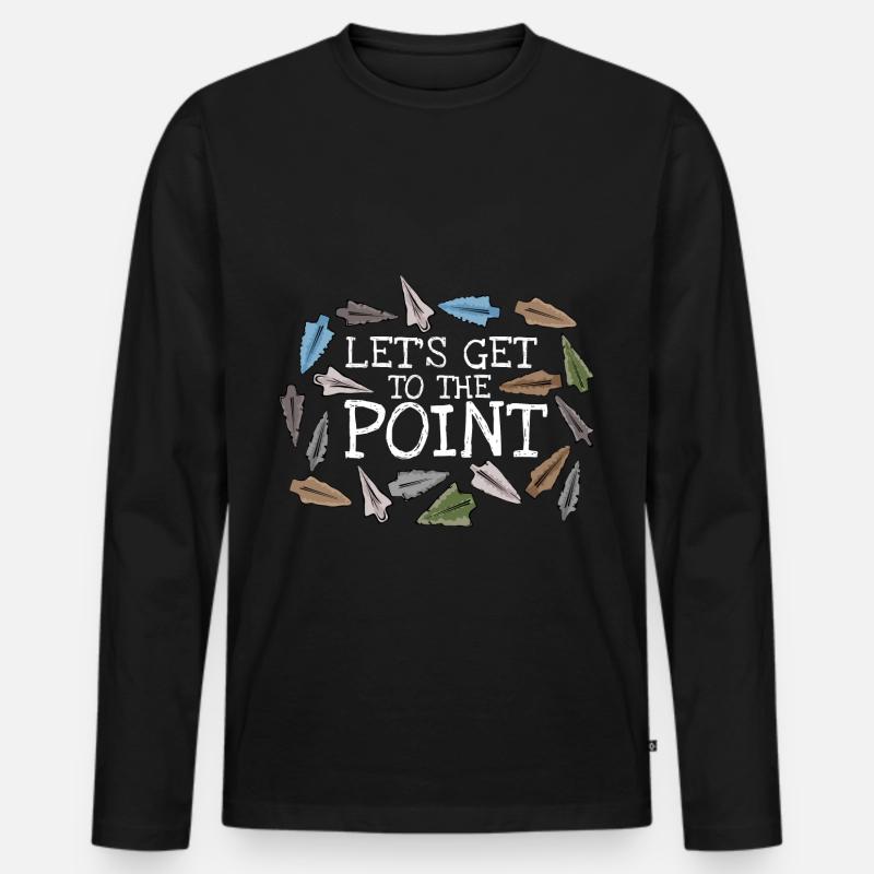 Pfeilspitze Bogenschießen Jäger Jagd Geschenk - Männer Premium Bio Langarmshirt - Schwarz