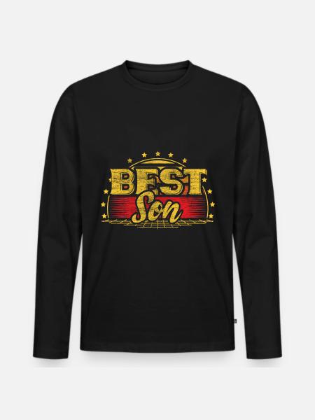 Best Son Gift Idea - Men's Premium Organic Long Sleeve Shirt - black