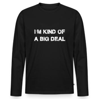 Sarcastic - Sarcasm Meme - Witty - Men's Premium Organic Long Sleeve Shirt - black - Front - Nico (187cm)