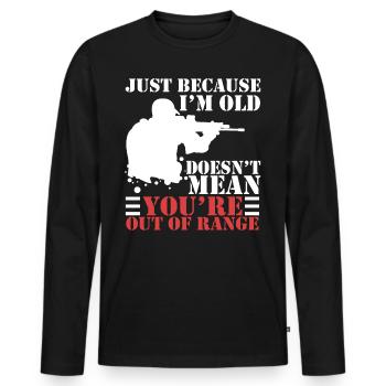 Sniper Sniper Idée Cadeau Vétéran - T-shirt manches longues Premium bio Homme - noir - Devant - Nico (187cm)