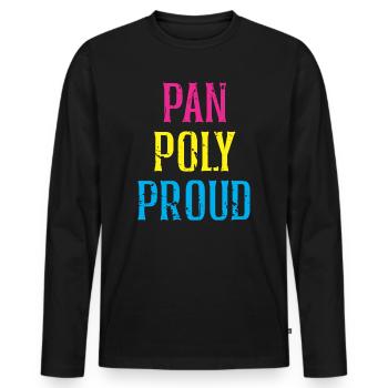 Frau Mann Party Feier Geburtstag Geschenk - Männer Premium Bio Langarmshirt - Schwarz - Vorne - Nico (187cm)