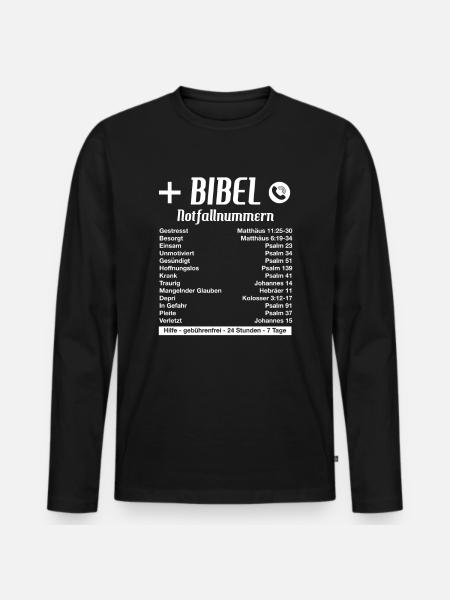 Bibel tro religion nød fødselsdagsgave - Premium økologisk langærmet T-shirt til mænd - sort