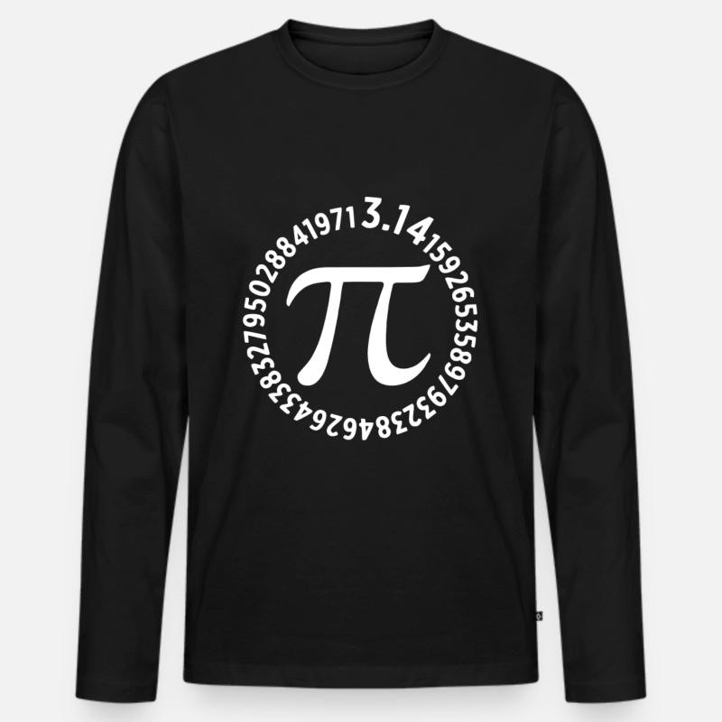 PI - Männer Premium Bio Langarmshirt - Schwarz