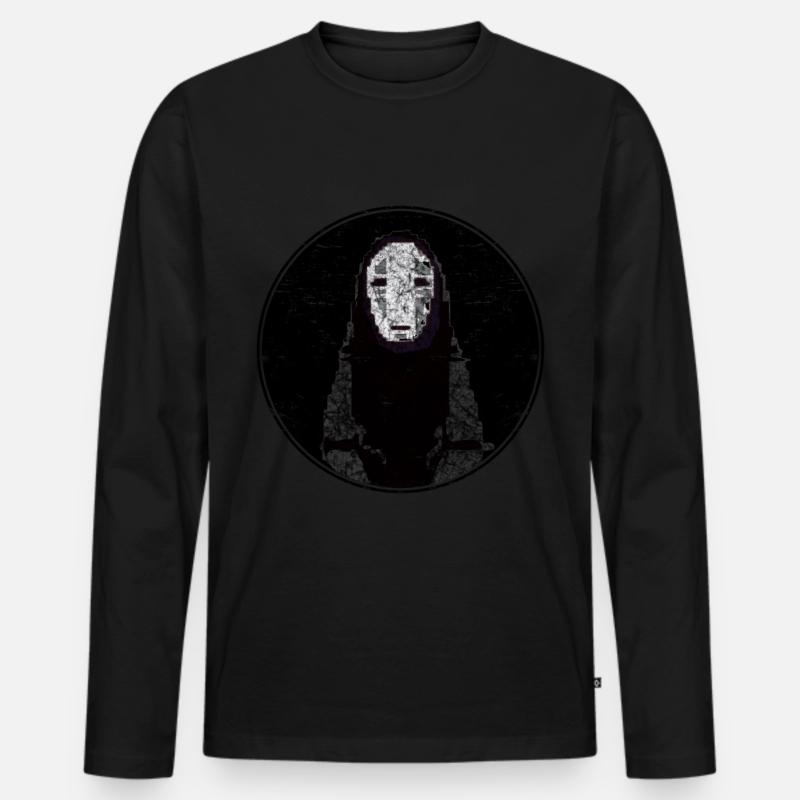 ohngesicht - Männer Premium Bio Langarmshirt - Schwarz